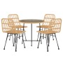 5-teiliges Garten-Essset aus synthetischem Rattan von vidaXL, Gartensets - Ref: Foro24-3157843, Preis: 378,22 €, Rabatt: %