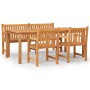 Garden dining set 4 pieces solid teak wood by vidaXL, Garden sets - Ref: Foro24-3157172, Price: 986,69 €, Discount: %