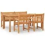 Juego de comedor para jardín 4 piezas madera maciza de teca de vidaXL, Conjuntos de jardín - Ref: Foro24-3157172, Precio: 945...