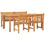Garden dining set 4 pieces solid teak wood by vidaXL, Garden sets - Ref: Foro24-3157172, Price: 986,69 €, Discount: %