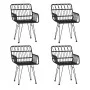 5-teiliges Garten-Ess-Set aus schwarzem synthetischem Rattan von vidaXL, Gartensets - Ref: Foro24-3157842, Preis: 328,12 €, R...