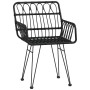 5-teiliges Garten-Ess-Set aus schwarzem synthetischem Rattan von vidaXL, Gartensets - Ref: Foro24-3157842, Preis: 331,95 €, R...