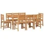 Garten-Essgruppe 9-teilig aus massivem Teakholz von vidaXL, Gartensets - Ref: Foro24-3157190, Preis: 974,24 €, Rabatt: %