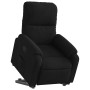 Sillón reclinable elevable tela de microfibra negro
