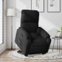 Sillón reclinable elevable tela de microfibra negro