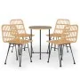5-teiliges Garten-Essset aus synthetischem Rattan von vidaXL, Gartensets - Ref: Foro24-3157839, Preis: 328,30 €, Rabatt: %