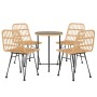 Juego de comedor de jardín 5 piezas ratán sintético de vidaXL, Conjuntos de jardín - Ref: Foro24-3157839, Precio: 333,55 €, D...