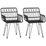 3-teiliges Garten-Ess-Set aus schwarzem synthetischem Rattan von vidaXL, Gartensets - Ref: Foro24-3157830, Preis: 169,09 €, R...