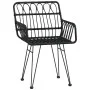 3-teiliges Garten-Ess-Set aus schwarzem synthetischem Rattan von vidaXL, Gartensets - Ref: Foro24-3157830, Preis: 169,09 €, R...