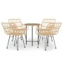 5-teiliges Gartensitzgruppen-Set aus synthetischem Rattan von vidaXL, Gartensets - Ref: Foro24-3157837, Preis: 308,37 €, Raba...