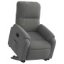 Sillón eléctrico reclinable elevable tela microfibra gris