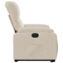 Sillón eléctrico reclinable elevable tela microfibra beige