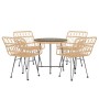 5-piece synthetic rattan garden dining set by vidaXL, Garden sets - Ref: Foro24-3157841, Price: 354,22 €, Discount: %
