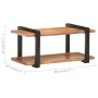 Mueble para TV de madera maciza de acacia 90x40x40 cm