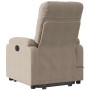 Sillón masaje eléctrico reclinable elevable tela gris taupe