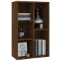 Brown oak plywood shelf/sideboard 50x25x80 cm by vidaXL, Bookcases and shelves - Ref: Foro24-826613, Price: 45,71 €, Discount: %