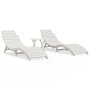 Sonnenliegen mit Tisch 2 Stück aus massivem weißem Akazienholz von vidaXL, Liegen - Ref: Foro24-3155471, Preis: 351,94 €, Rab...