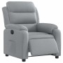 Sillón reclinable eléctrico tela gris claro