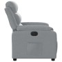Sillón reclinable eléctrico tela gris claro
