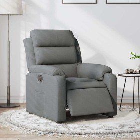 Sillón reclinable eléctrico de tela gris oscuro Sillón reclinable eléctrico de tela gris oscuro
