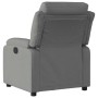 Sillón reclinable eléctrico de tela gris oscuro