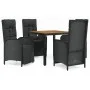 5-piece garden furniture set with black synthetic rattan cushions by vidaXL, Garden sets - Ref: Foro24-3185075, Price: 716,80...