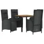 5-piece garden furniture set with black synthetic rattan cushions by vidaXL, Garden sets - Ref: Foro24-3185075, Price: 716,80...