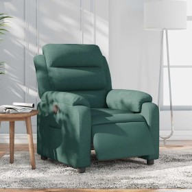 Sillón reclinable eléctrico tela verde oscuro en Sillones | Comprar online en Foro24