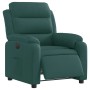 Sillón reclinable eléctrico tela verde oscuro