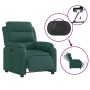 Sillón reclinable eléctrico tela verde oscuro