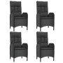 5-teiliges Gartenmöbel-Set mit Kissen synthetisches Rattan schwarz von vidaXL, Gartensets - Ref: Foro24-3185070, Preis: 621,0...