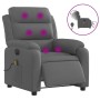 Sillón reclinable de masaje eléctrico tela gris oscuro