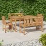 Juego de comedor para jardín 5 piezas madera maciza de teca de vidaXL, Conjuntos de jardín - Ref: Foro24-3157155, Precio: 791...