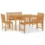 Juego de comedor para jardín 5 piezas madera maciza de teca de vidaXL, Conjuntos de jardín - Ref: Foro24-3157155, Precio: 791...