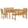 Juego de comedor para jardín 5 piezas madera maciza de teca de vidaXL, Conjuntos de jardín - Ref: Foro24-3157155, Precio: 791...