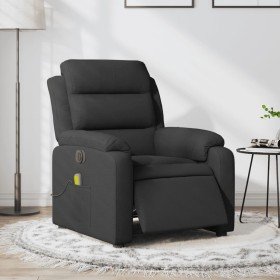 Sillón reclinable de masaje eléctrico tela negro en Sillones | Comprar online en Foro24
