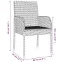 5-piece garden dining set with gray synthetic rattan cushions by vidaXL, Garden sets - Ref: Foro24-3185007, Price: 362,06 €, ...