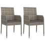 3-piece garden dining set with gray synthetic rattan cushions by vidaXL, Garden sets - Ref: Foro24-3185017, Price: 213,54 €, ...