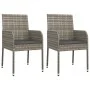 3-piece garden dining set with gray synthetic rattan cushions by vidaXL, Garden sets - Ref: Foro24-3185017, Price: 194,16 €, ...