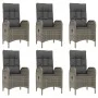 Set comedor jardín 9 pzas y cojines ratán sintético gris de vidaXL, Conjuntos de jardín - Ref: Foro24-3185037, Precio: 1,00 €...