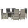 Garden dining set 7 pieces and gray synthetic rattan cushions by vidaXL, Garden sets - Ref: Foro24-3185036, Price: 915,12 €, ...