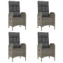 Garden dining set 7 pieces and gray synthetic rattan cushions by vidaXL, Garden sets - Ref: Foro24-3185036, Price: 915,12 €, ...