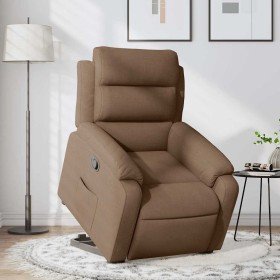 Sillón reclinable elevable de tela marrón Sillón reclinable elevable de tela marrón