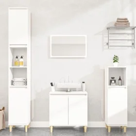 3-teiliges Badezimmermöbelset aus weißem Sperrholz von vidaXL, Badezimmermöbel - Ref: Foro24-3185581, Preis: 187,38 €, Rabatt: %