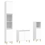 Juego de muebles de baño 3 pzas madera contrachapada blanco