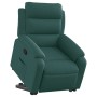 Sillón reclinable elevable tela verde oscuro