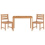 Garten-Essgruppe 3-teilig aus massivem Teakholz von vidaXL, Gartensets - Ref: Foro24-3157179, Preis: 402,29 €, Rabatt: %
