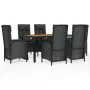 7-piece garden dining set and black synthetic rattan cushions by vidaXL, Garden sets - Ref: Foro24-3185081, Price: 1,00 €, Di...