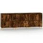 Aparadores 3 uds madera contrachapada roble ahumado 60x35x70 cm de vidaXL, Aparadores - Ref: Foro24-3185772, Precio: 168,72 €...