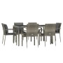 Garden dining set 7 pieces and gray synthetic rattan cushions by vidaXL, Garden sets - Ref: Foro24-3157960, Price: 485,37 €, ...